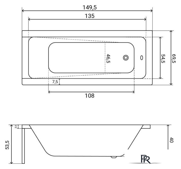 Ванна Lauter Estelle 150х70 21206050 - Изображение №28 — Интернет-магазин ПроЗаказ