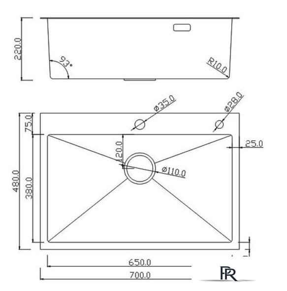 Кухонная мойка Roxen Simple 560220-70B PVD графит (с коландером и дозатором) - Изображение №2 — Интернет-магазин ПроЗаказ