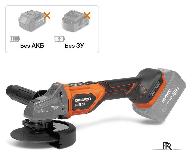 Угловая шлифмашина Daewoo Power DAG 3021Li (без АКБ) - Изображение №1 — Интернет-магазин ПроЗаказ