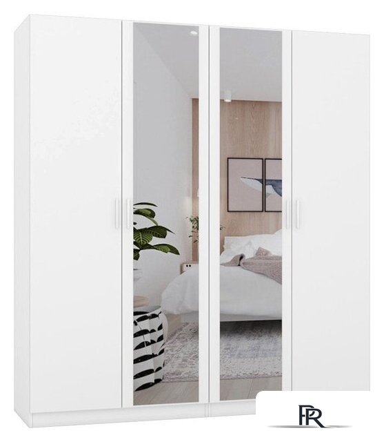 Шкаф распашной Интермебель Марсель-6 МР 01-06 (белый премиум) - Изображение №1 — Интернет-магазин ПроЗаказ