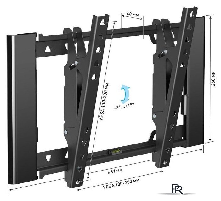 Кронштейн для телевизора Holder LCD-T3929 (черный) - Изображение №3 — Интернет-магазин ПроЗаказ