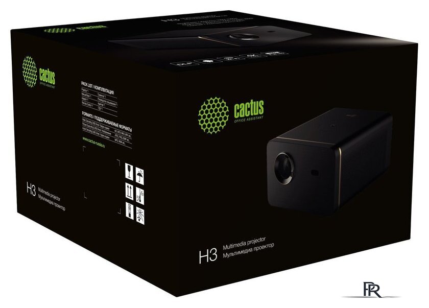 Проектор CACTUS CS-H3.SG + Экран CS-PSRM-180X180-BK - Изображение №6 — Интернет-магазин ПроЗаказ