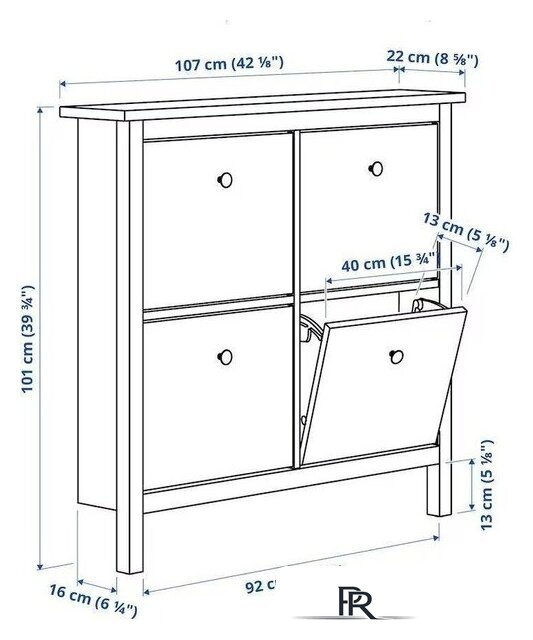 Тумба для обуви ММЦ Кантри 04 (блэк) - Изображение №3 — Интернет-магазин ПроЗаказ