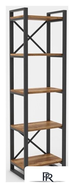 Стеллаж Hype Mebel Стандарт 80x170 (черный/дуб галифакс олово) - Изображение №1 — Интернет-магазин ПроЗаказ
