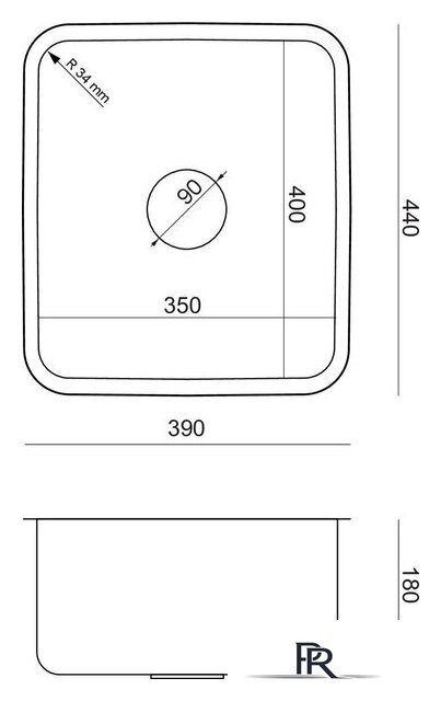 Кухонная мойка Quadron KS1U4035BSKBS - Изображение №4 — Интернет-магазин ПроЗаказ