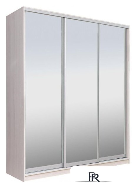 Шкаф распашной Рэйгрупп 233 YYX Elgon РГ-01.04 (ясень снежный/ хром) - Изображение №1 — Интернет-магазин ПроЗаказ