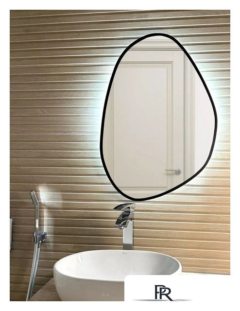 Зеркало EMZE Led с подсветкой и УФ-окантовкой 55x80 LED.UV.NF.55.80.CHE.4K (черный) - Изображение №3 — Интернет-магазин ПроЗаказ