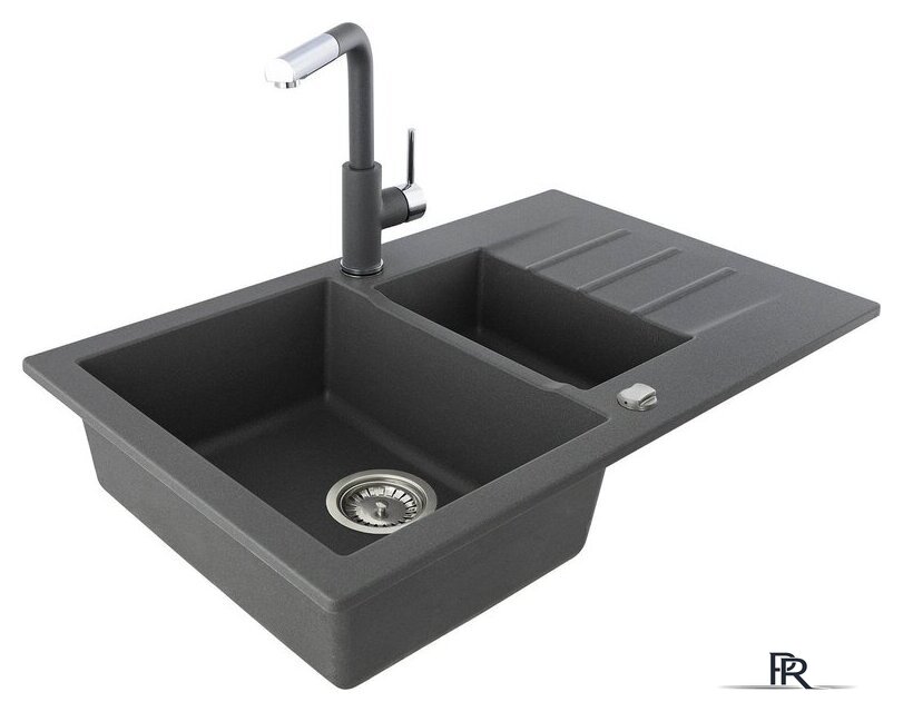 Кухонная мойка Kernau KGS A 6079 1.5B1D Grey Metallic - Изображение №4 — Интернет-магазин ПроЗаказ