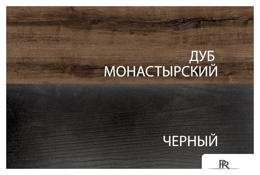Книжный шкаф Anrex Jagger 1V1D1SN Дуб Монастырский/Черный - Изображение №5 — Интернет-магазин ПроЗаказ