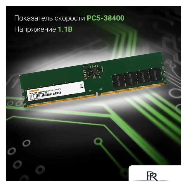 Оперативная память Digma 16ГБ DDR5 4800 МГц DGMAD54800016S - Изображение №5 — Интернет-магазин ПроЗаказ