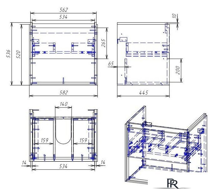  Cersanit Тумба с умывальником Louna 60 + Como 60 - Изображение №10 — Интернет-магазин ПроЗаказ