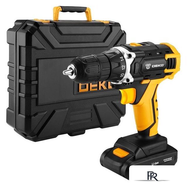 Дрель-шуруповерт Deko DKCD20FU-Li SET 104 063-4178 (с 2-мя АКБ, кейс) - Изображение №3 — Интернет-магазин ПроЗаказ