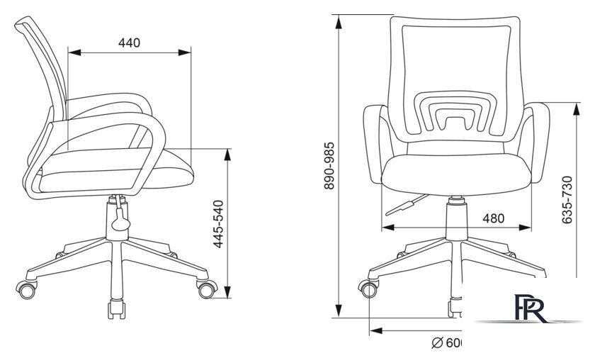 Офисное кресло Бюрократ CH-W695NLT (розовый) - Изображение №5 — Интернет-магазин ПроЗаказ