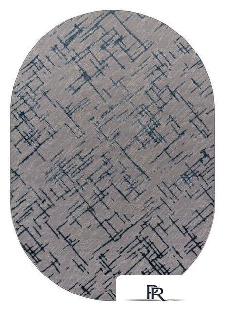 Ковер для жилой комнаты Merinos Liman F164-OVAL-GRAY-D.BLUE (1.6х2.3) - Изображение №1 — Интернет-магазин ПроЗаказ