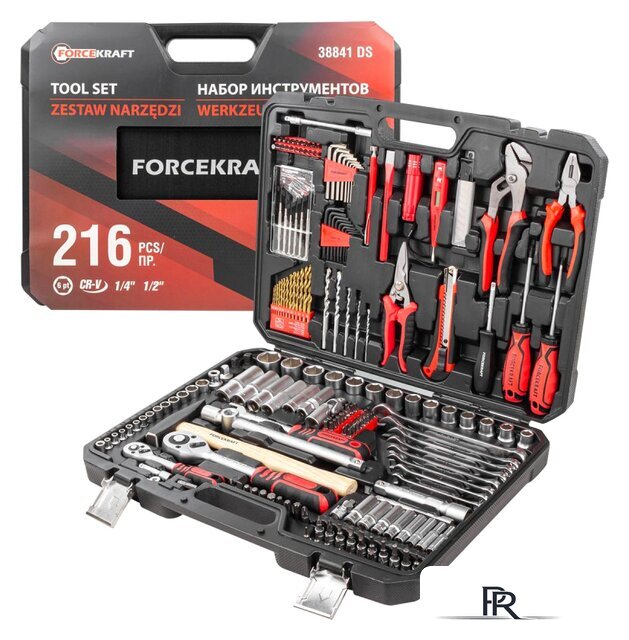 Универсальный набор инструментов ForceKraft FK-38841DS (216 предметов) - Изображение №1 — Интернет-магазин ПроЗаказ