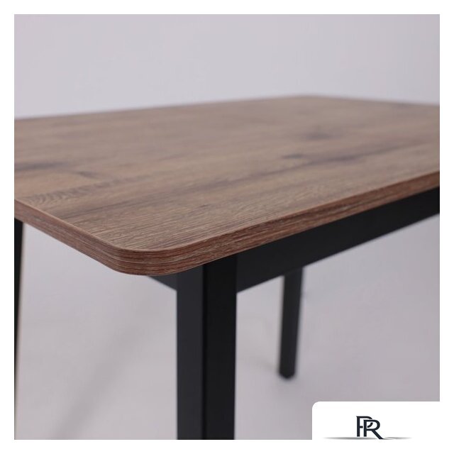 Кухонный стол Мамадома Tirk radial-94 раздвижной 94-126х64 (дуб веллингтон/черный) - Изображение №9 — Интернет-магазин ПроЗаказ