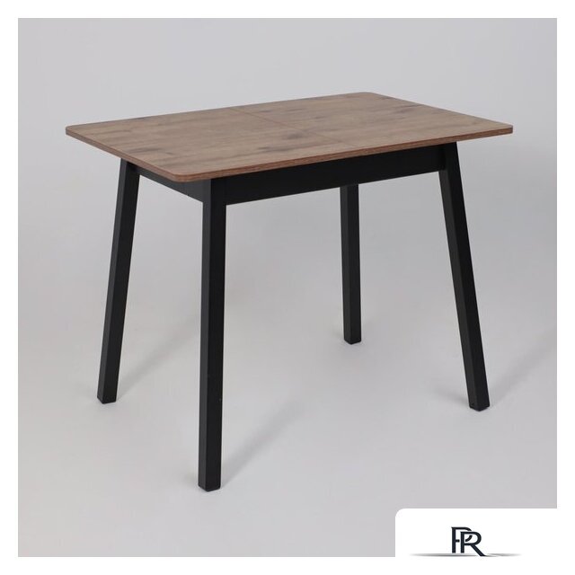 Кухонный стол Мамадома Tirk radial-94 раздвижной 94-126х64 (дуб веллингтон/черный) - Изображение №6 — Интернет-магазин ПроЗаказ