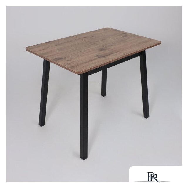 Кухонный стол Мамадома Tirk radial-94 раздвижной 94-126х64 (дуб веллингтон/черный) - Изображение №7 — Интернет-магазин ПроЗаказ