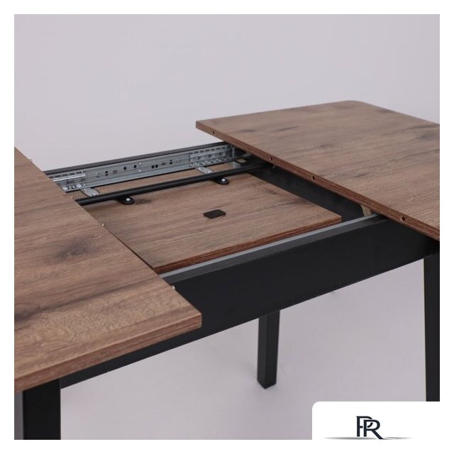 Кухонный стол Мамадома Tirk radial-94 раздвижной 94-126х64 (дуб веллингтон/черный) - Изображение №14 — Интернет-магазин ПроЗаказ