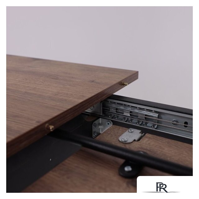 Кухонный стол Мамадома Tirk radial-94 раздвижной 94-126х64 (дуб веллингтон/черный) - Изображение №16 — Интернет-магазин ПроЗаказ