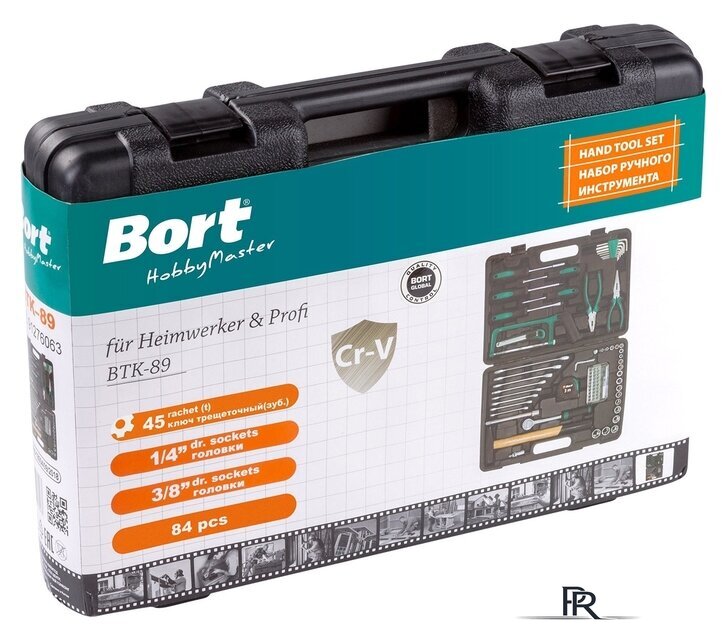 Универсальный набор инструментов Bort BTK-89 (84 предмета) - Изображение №6 — Интернет-магазин ПроЗаказ