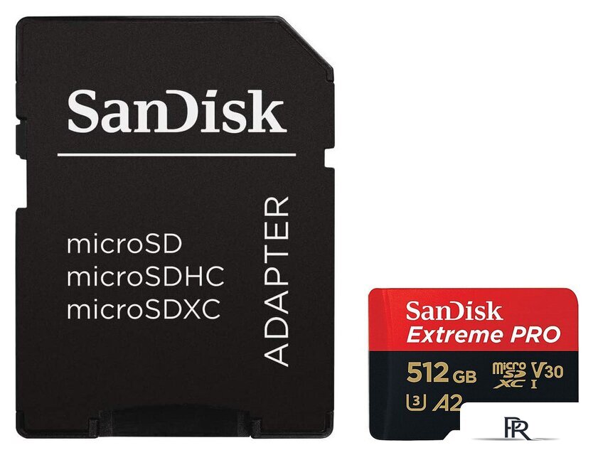 Карта памяти SanDisk Extreme PRO microSDXC SDSQXCD-512G-GN6MA 512GB (с адаптером) - Изображение №1 — Интернет-магазин ПроЗаказ