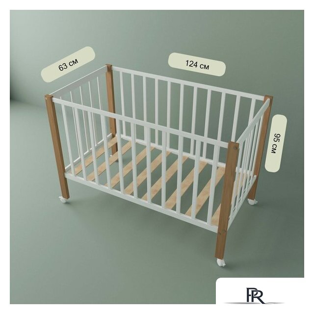 Классическая детская кроватка СКВ-Компани 3190111-6 (белый бук) - Изображение №10 — Интернет-магазин ПроЗаказ