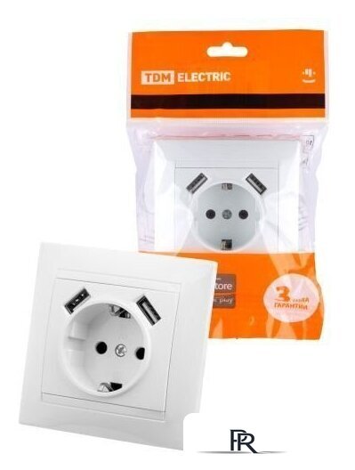 Розетка TDM Electric Лама SQ1815-0042 (белый) - Изображение №1 — Интернет-магазин ПроЗаказ