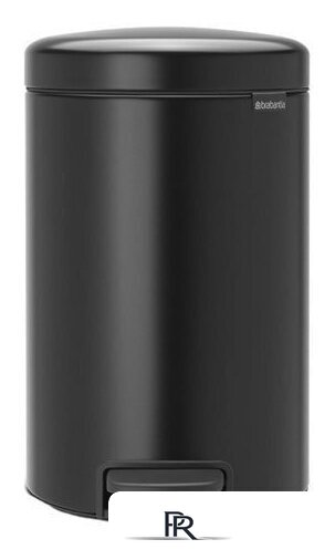 Мусорное ведро Brabantia Pedal Bin NewIcon 12 л (черный матовый) - Изображение №1 — Интернет-магазин ПроЗаказ