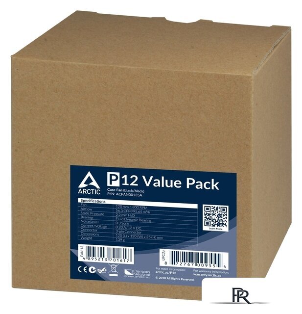 Комплект вентиляторов для корпуса Arctic P12 ACFAN00135A (5 шт.) - Изображение №6 — Интернет-магазин ПроЗаказ