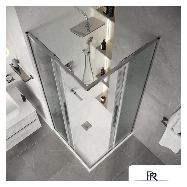 Душевой уголок Niagara Nova NG-4622-34 80x80x195 (хром/рифленое стекло) - Изображение №10 — Интернет-магазин ПроЗаказ