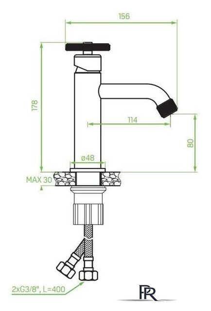 Смеситель Laveo Muro BAU 722D - Изображение №3 — Интернет-магазин ПроЗаказ