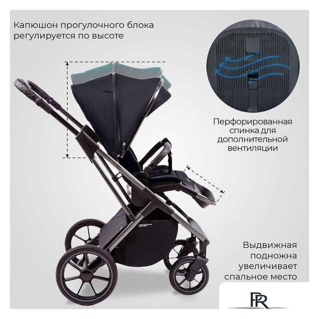 Универсальная коляска Sweet Baby Rocco 2в1 (черный) - Изображение №9 — Интернет-магазин ПроЗаказ