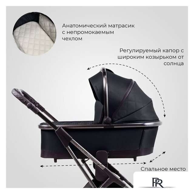 Универсальная коляска Sweet Baby Rocco 2в1 (черный) - Изображение №6 — Интернет-магазин ПроЗаказ