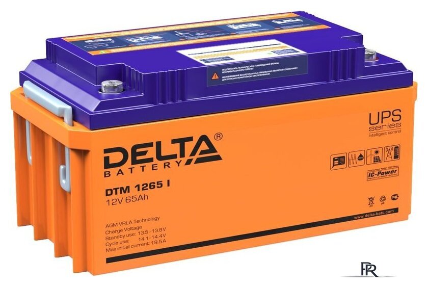 Аккумулятор для ИБП Delta DTM 1265 I (12В/65 А·ч) - Изображение №1 — Интернет-магазин ПроЗаказ