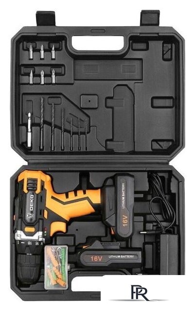 Дрель-шуруповерт Deko DKCD16FU-Li 063-4099 (с 2-мя АКБ, кейс, набор оснастки) - Изображение №6 — Интернет-магазин ПроЗаказ