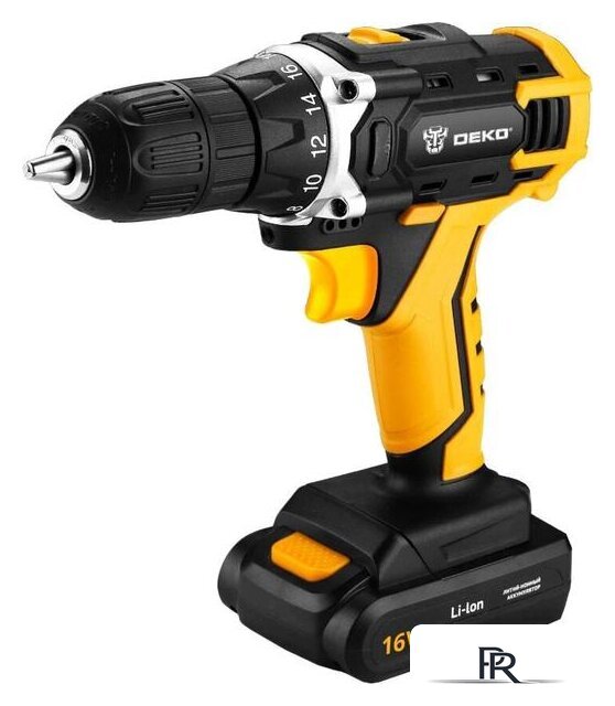 Дрель-шуруповерт Deko DKCD16FU-Li 063-4099 (с 2-мя АКБ, кейс, набор оснастки) - Изображение №2 — Интернет-магазин ПроЗаказ