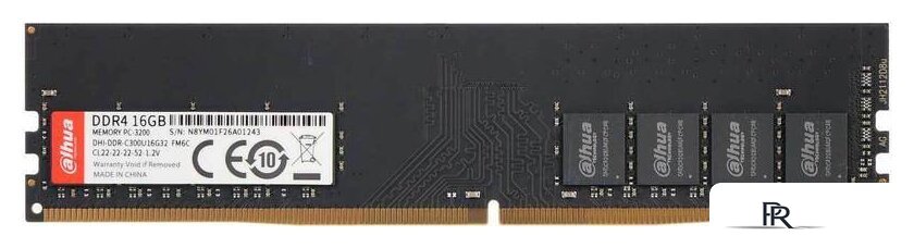 Оперативная память Dahua 16ГБ DDR4 3200 МГц DHI-DDR-C300U16G32 - Изображение №1 — Интернет-магазин ПроЗаказ