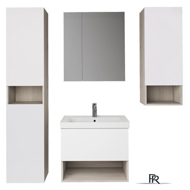  Dreja Шкаф-полупенал Perfecto 99.0815 (дуб эврика/белый глянец) - Изображение №2 — Интернет-магазин ПроЗаказ