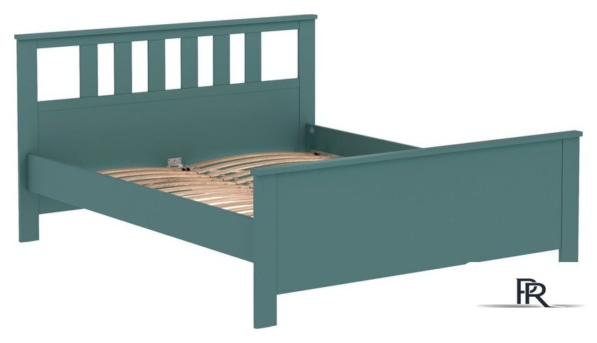 Кровать Mio Tesoro Сага 140x200 2.08.04.060.16 (темно-бирюзовый/ясень) - Изображение №1 — Интернет-магазин ПроЗаказ