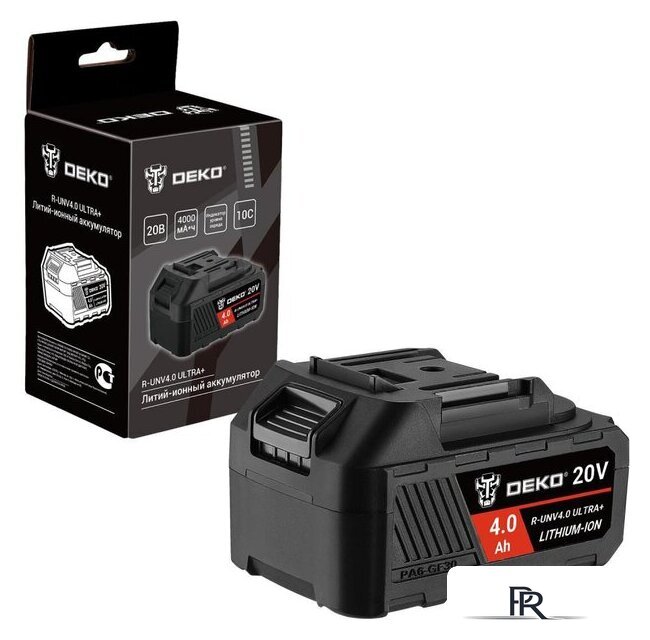 Аккумулятор Deko R-UNV4.0 ULTRA + 083-1017 (20В/4 Ач) - Изображение №1 — Интернет-магазин ПроЗаказ