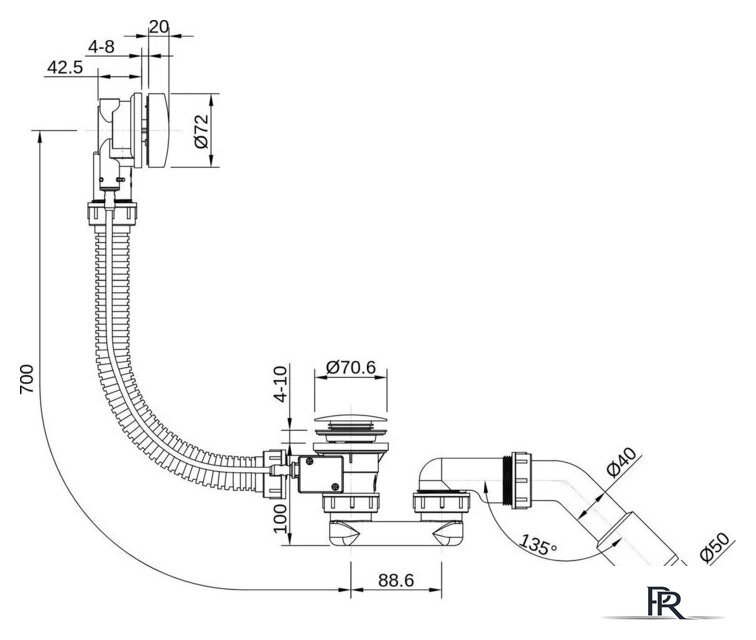 Сифон Roxen R70A-GM - Изображение №13 — Интернет-магазин ПроЗаказ