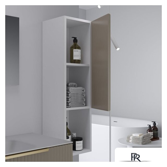  ЗОВ Шкаф-полупенал для ванной Дублин CDUFLWMFC (флавио кашемир) - Изображение №4 — Интернет-магазин ПроЗаказ