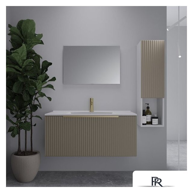  ЗОВ Шкаф-полупенал для ванной Дублин CDUFLWMFC (флавио кашемир) - Изображение №3 — Интернет-магазин ПроЗаказ