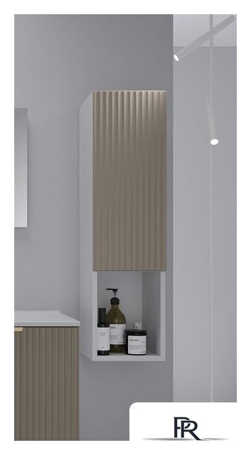  ЗОВ Шкаф-полупенал для ванной Дублин CDUFLWMFC (флавио кашемир) - Изображение №1 — Интернет-магазин ПроЗаказ