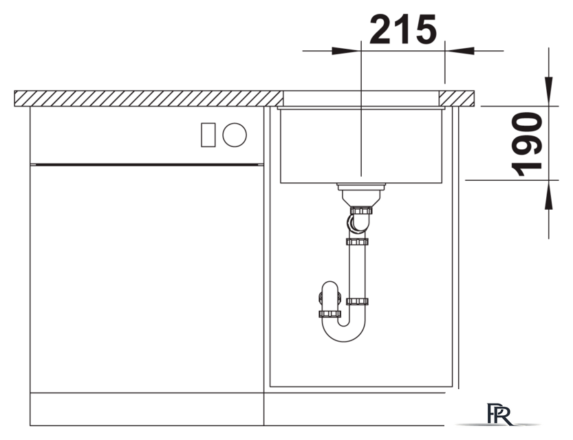 Кухонная мойка Blanco Rotan 400-U 521334 (белый) - Изображение №4 — Интернет-магазин ПроЗаказ