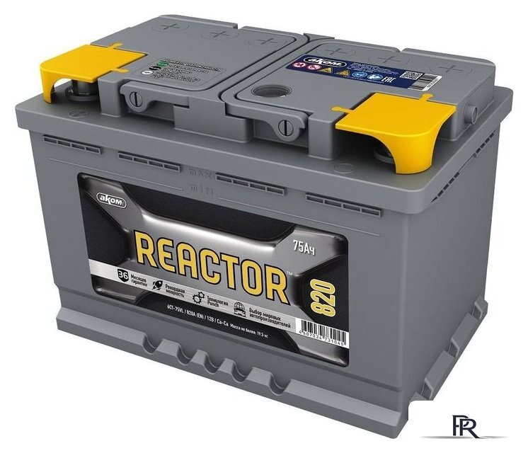 Автомобильный аккумулятор AKOM Reactor 6СТ-75e (75 А·ч) - Изображение №1 — Интернет-магазин ПроЗаказ