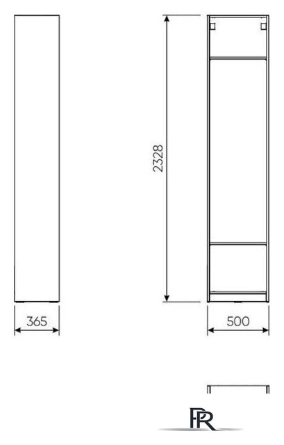Шкаф распашной Mio Tesoro Макс 50x36x233 2.06.07.220.1 (белый) - Изображение №3 — Интернет-магазин ПроЗаказ