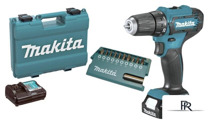 Дрель-шуруповерт Makita DF333DAX13 (с 2-мя АКБ, кейс +набор оснастки) - Изображение №1 — Интернет-магазин ПроЗаказ