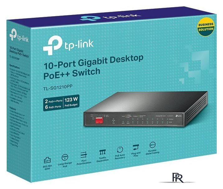 Неуправляемый коммутатор TP-Link TL-SG1210PP - Изображение №3 — Интернет-магазин ПроЗаказ
